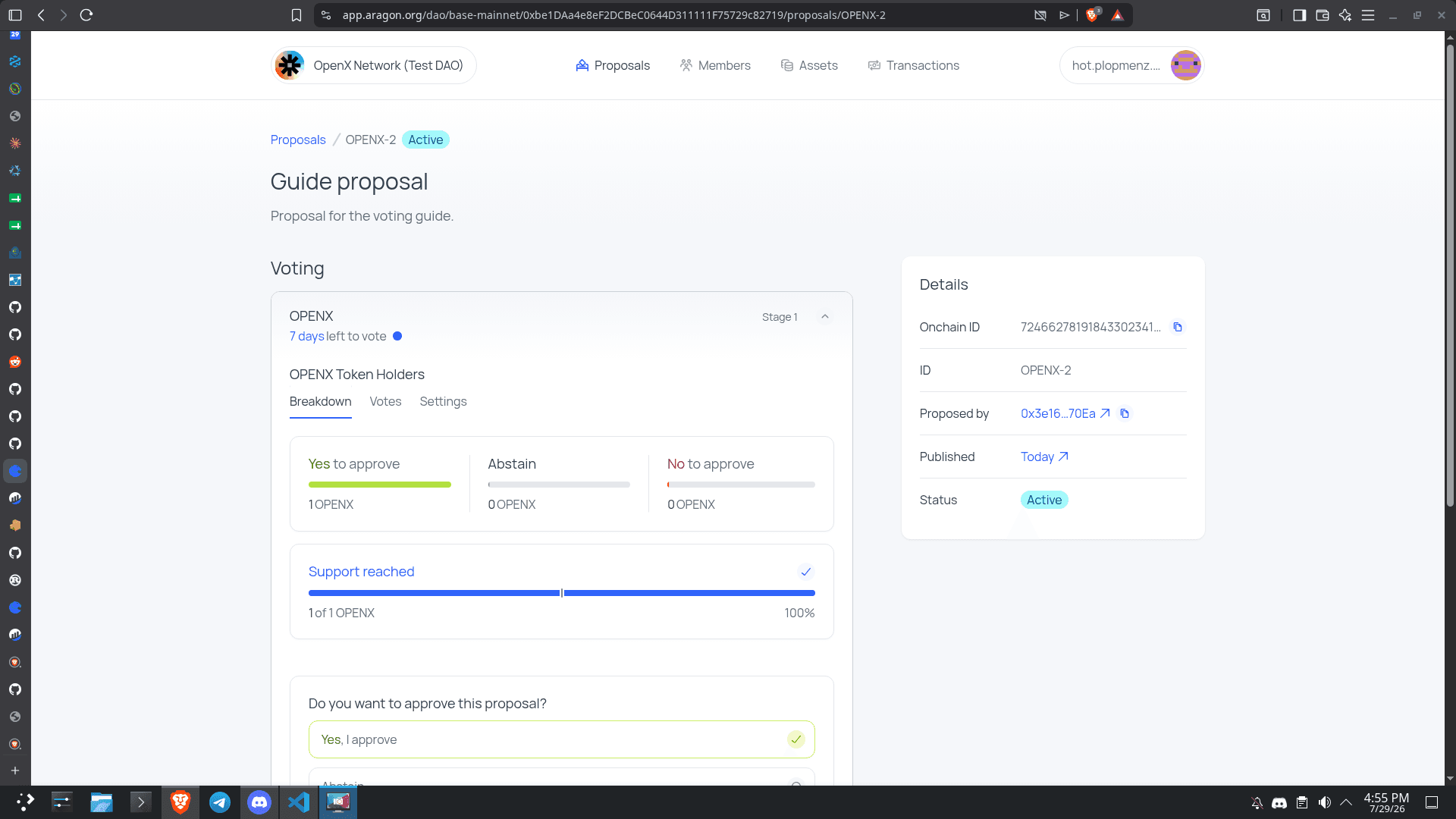DAO proposal watch